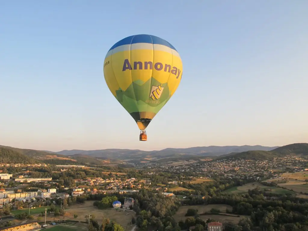 Montgolfière inscription Annonay